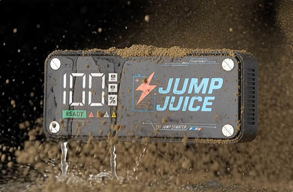 Muddy Jump Juice starter showing 100 percent ready